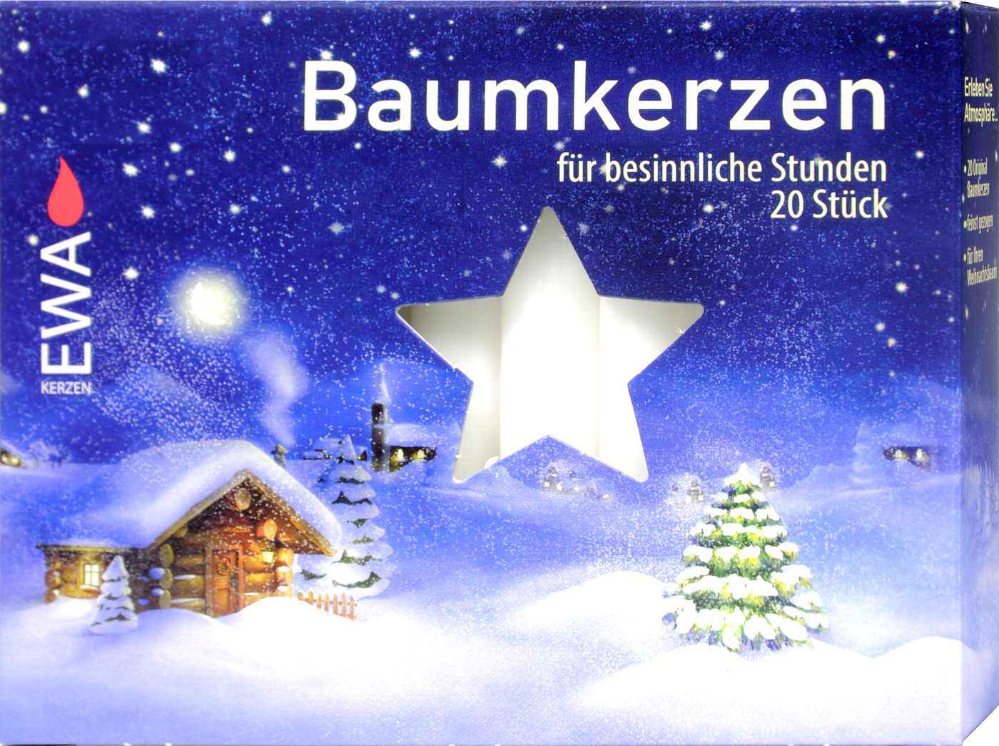EWA Baumkerzen Weiß 20 / 250 - 20 Stück EWA Baumkerzen Weiß 20 / 250 - 20 Stück