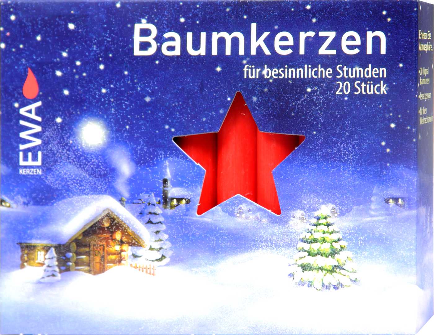 EWA Baumkerzen Rot - 20 / 250 - 20 Stück EWA Baumkerzen Rot - 20 / 250 - 20 Stück