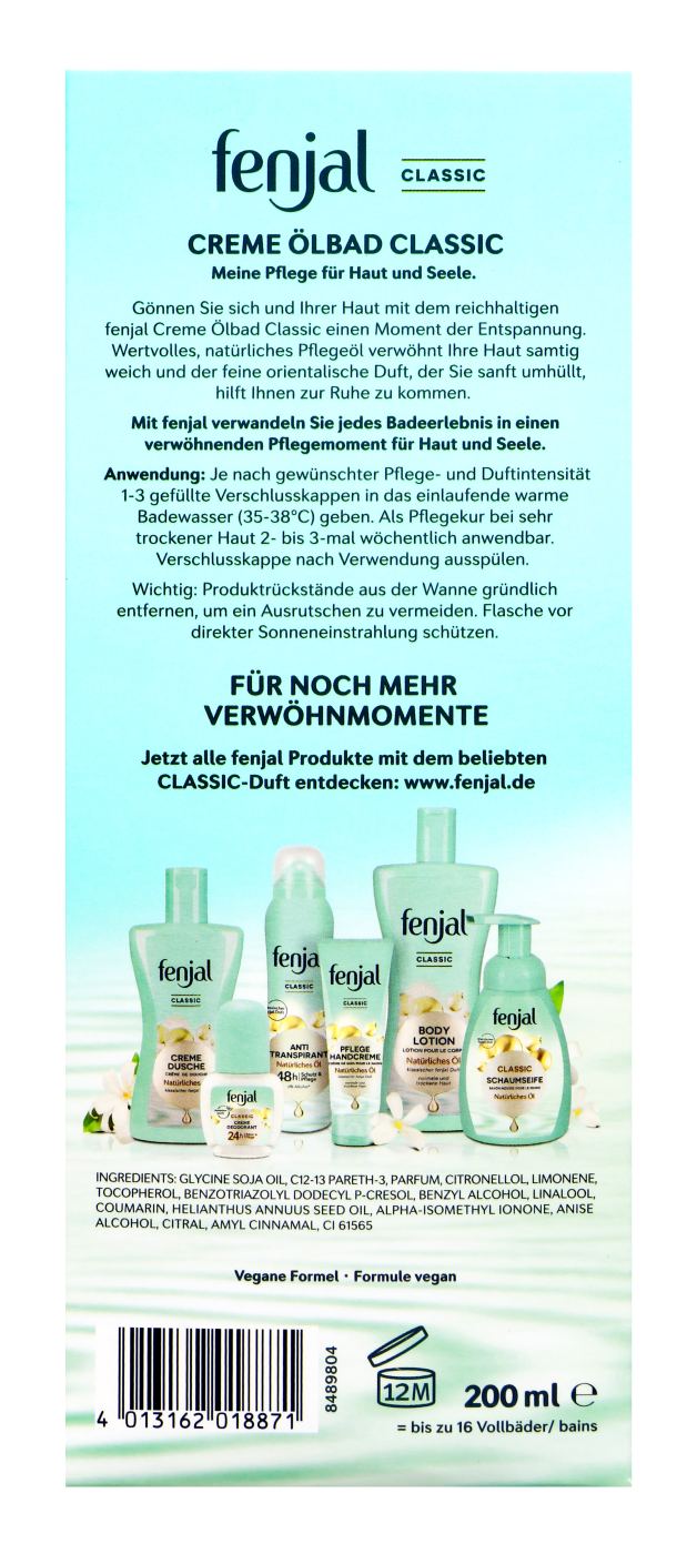 Fenjal Creme Ölbad Classic - 200 ml Fenjal Creme Ölbad Classic - 200 ml