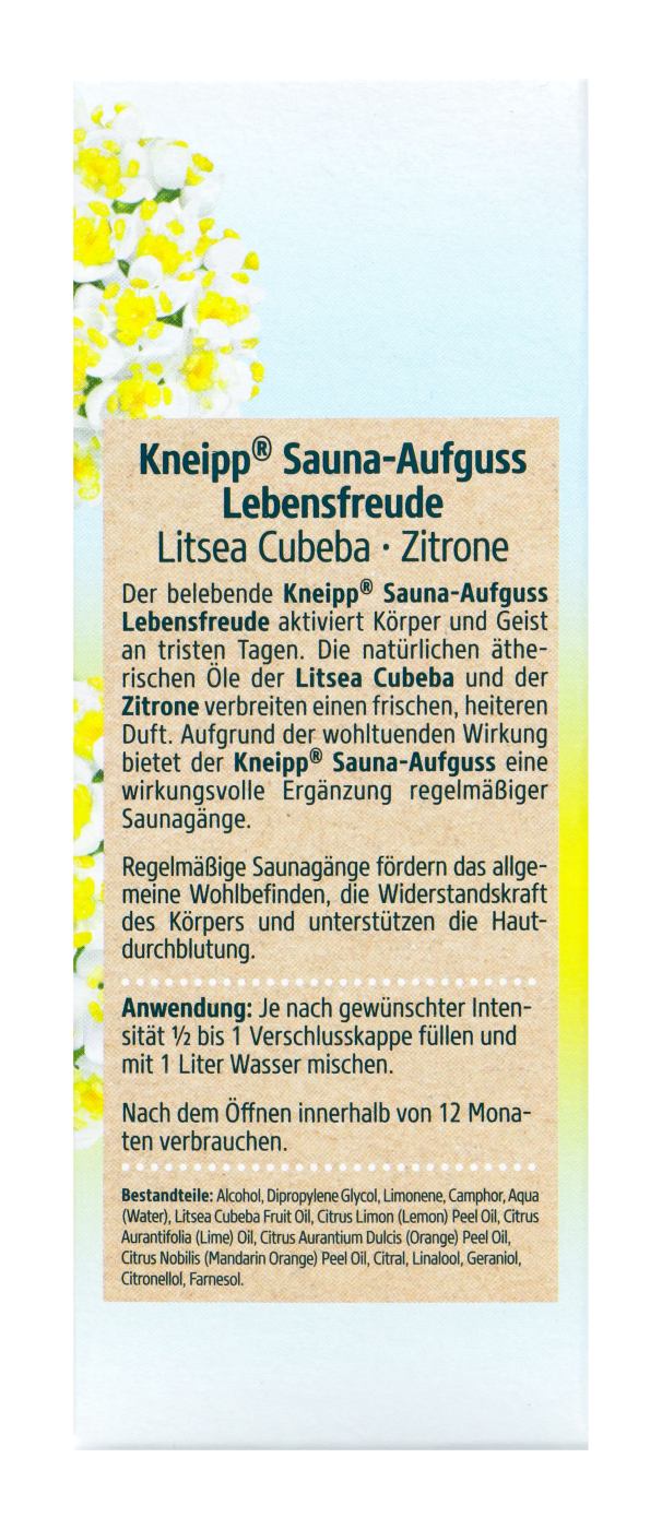 Kneipp Sauna Aufguss Lebensfreude - 100 ml Kneipp Sauna Aufguss Lebensfreude - 100 ml