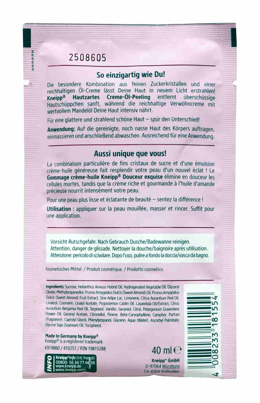 Kneipp Creme Öl Peeling Hautzart - 40 ml