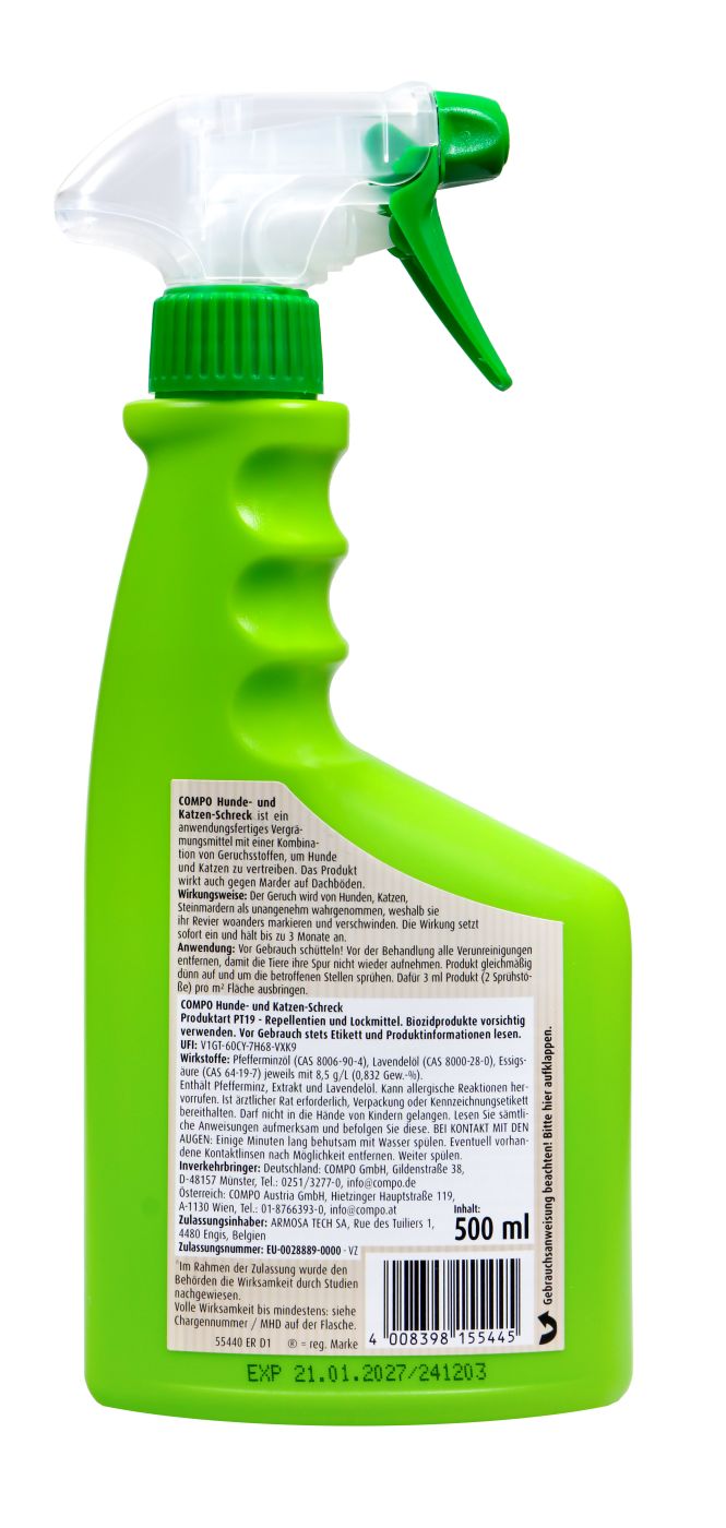 Compo Hunde- und Katzenschreck - 0,5 l Compo Hunde- und Katzenschreck - 0,5 l