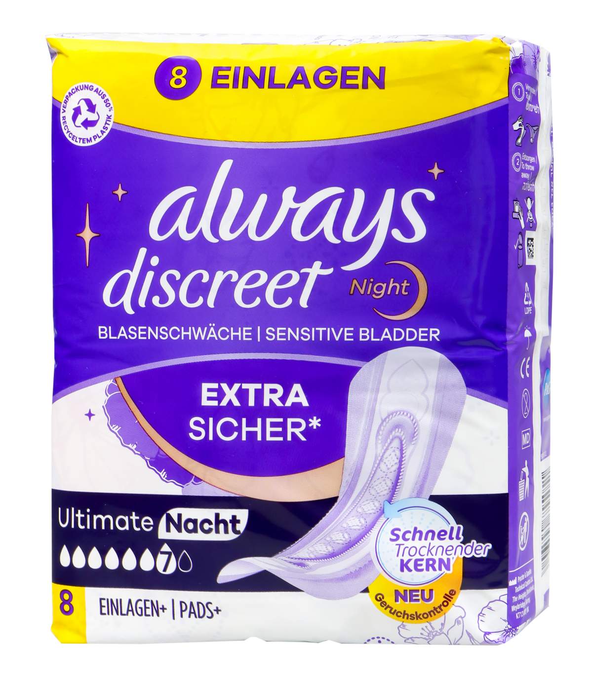 Always discreet Inkontinenz Einlage Ultimate Night - 8 Stück Always discreet Inkontinenz Einlage Ultimate Night - 8 Stück