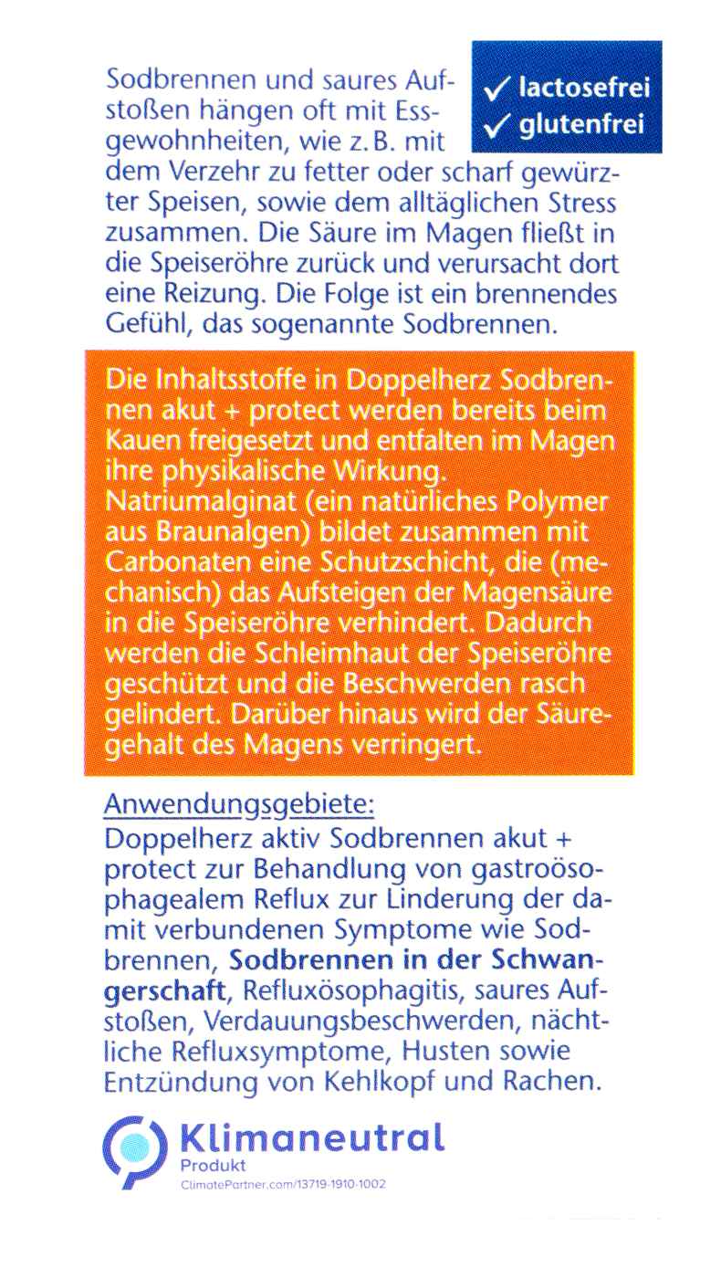 Doppelherz Sodbrennen Akut und Protect Kautabletten - 20 Stück Doppelherz Sodbrennen Akut und Protect Kautabletten - 20 Stück
