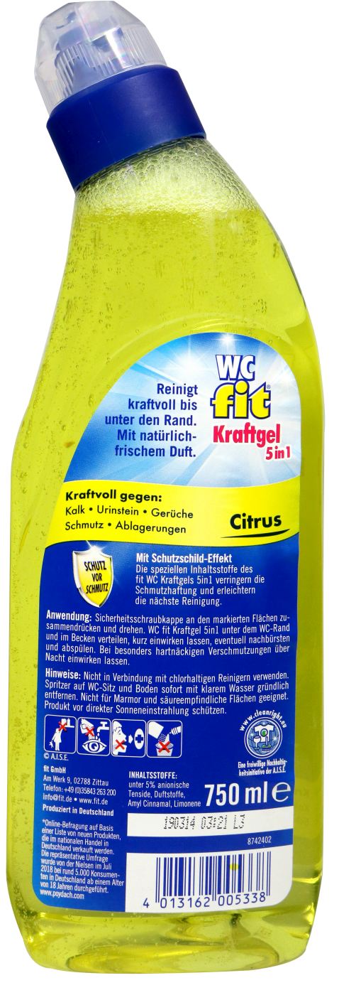 Fit WC-Kraftgel Citrus - 750 ml Fit WC-Kraftgel Citrus - 750 ml