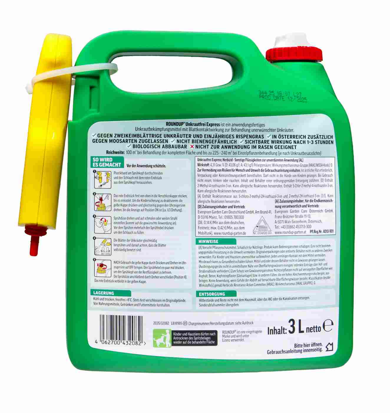Roundup Unkrautfrei Express Sprühflasche - 3 l Roundup Unkrautfrei Express Sprühflasche - 3 l