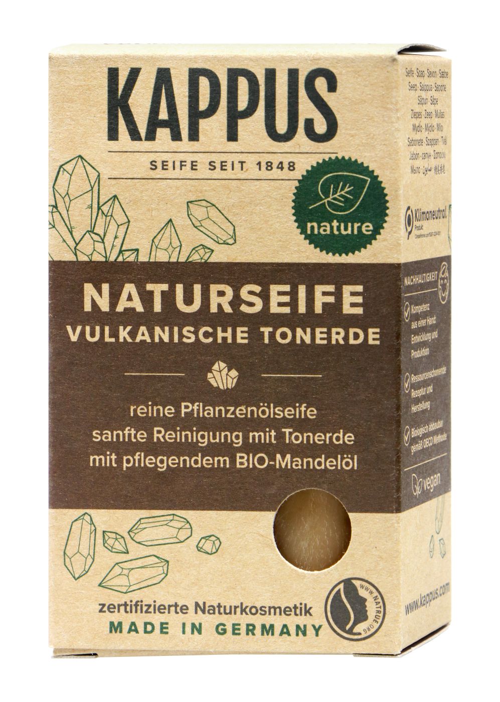 Kappus Naturseife Vulkanische Tonerde- 100 g Kappus Naturseife Vulkanische Tonerde- 100 g