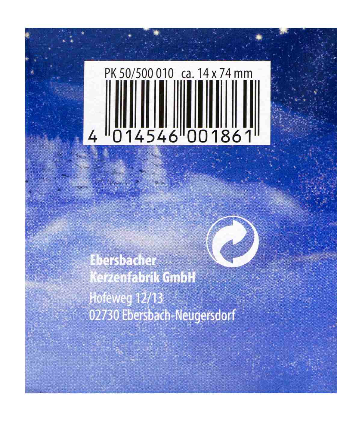 Pyramiden Kerzen 50 / 500 - Weiß - 50 Stück