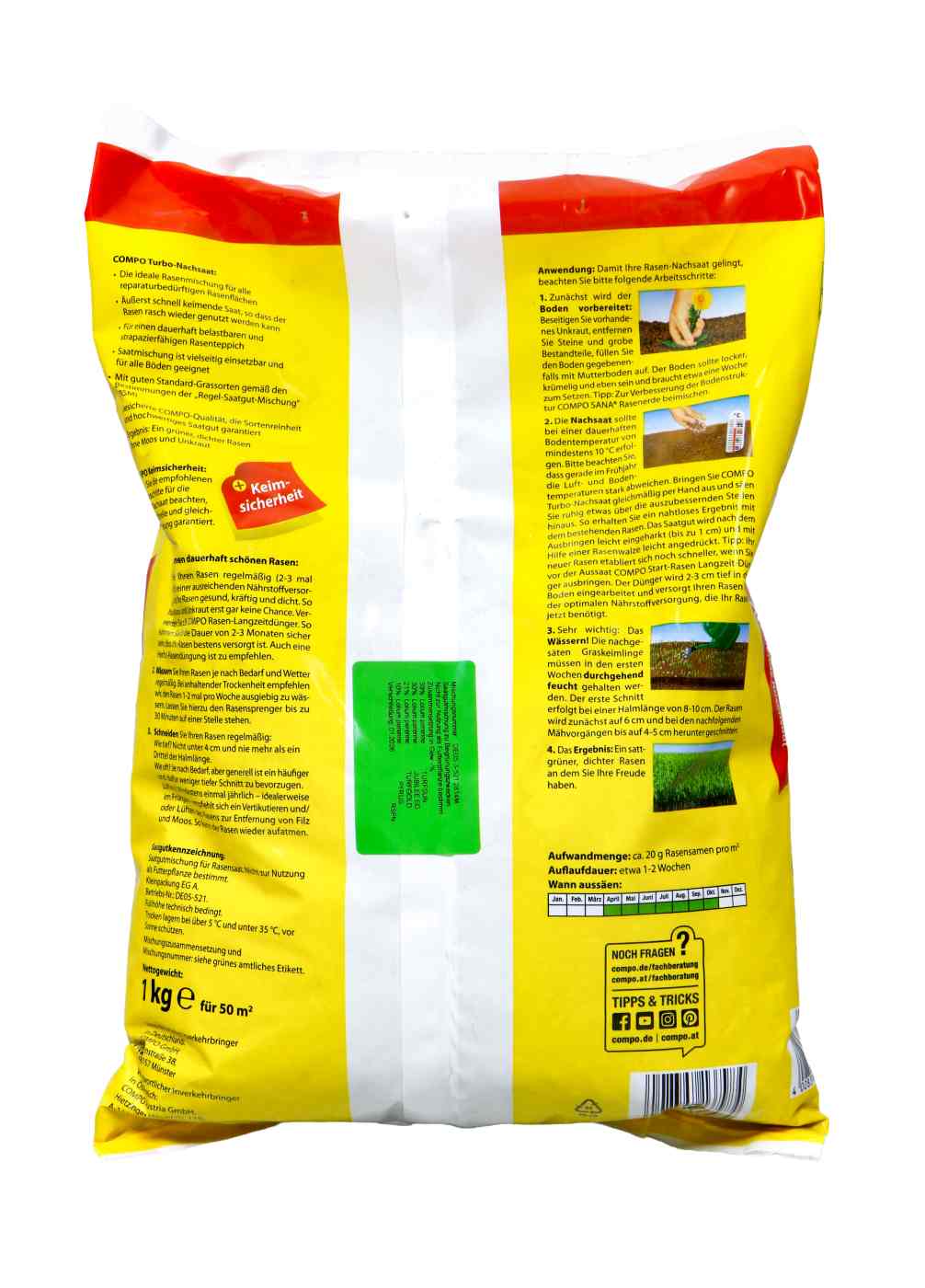 Compo Turbo Nachsaat 50 qm² - 1 kg Compo Turbo Nachsaat 50 qm² - 1 kg