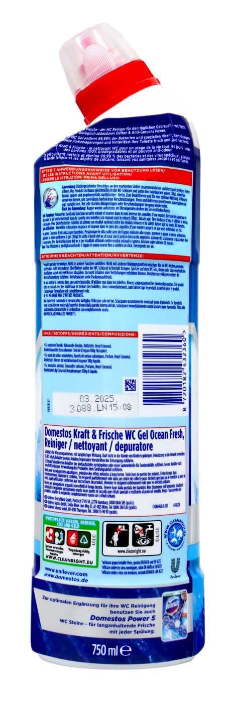 Domestos Aktiv Kraft WC Gel Ocean - 750 ml Domestos Aktiv Kraft WC Gel Ocean - 750 ml