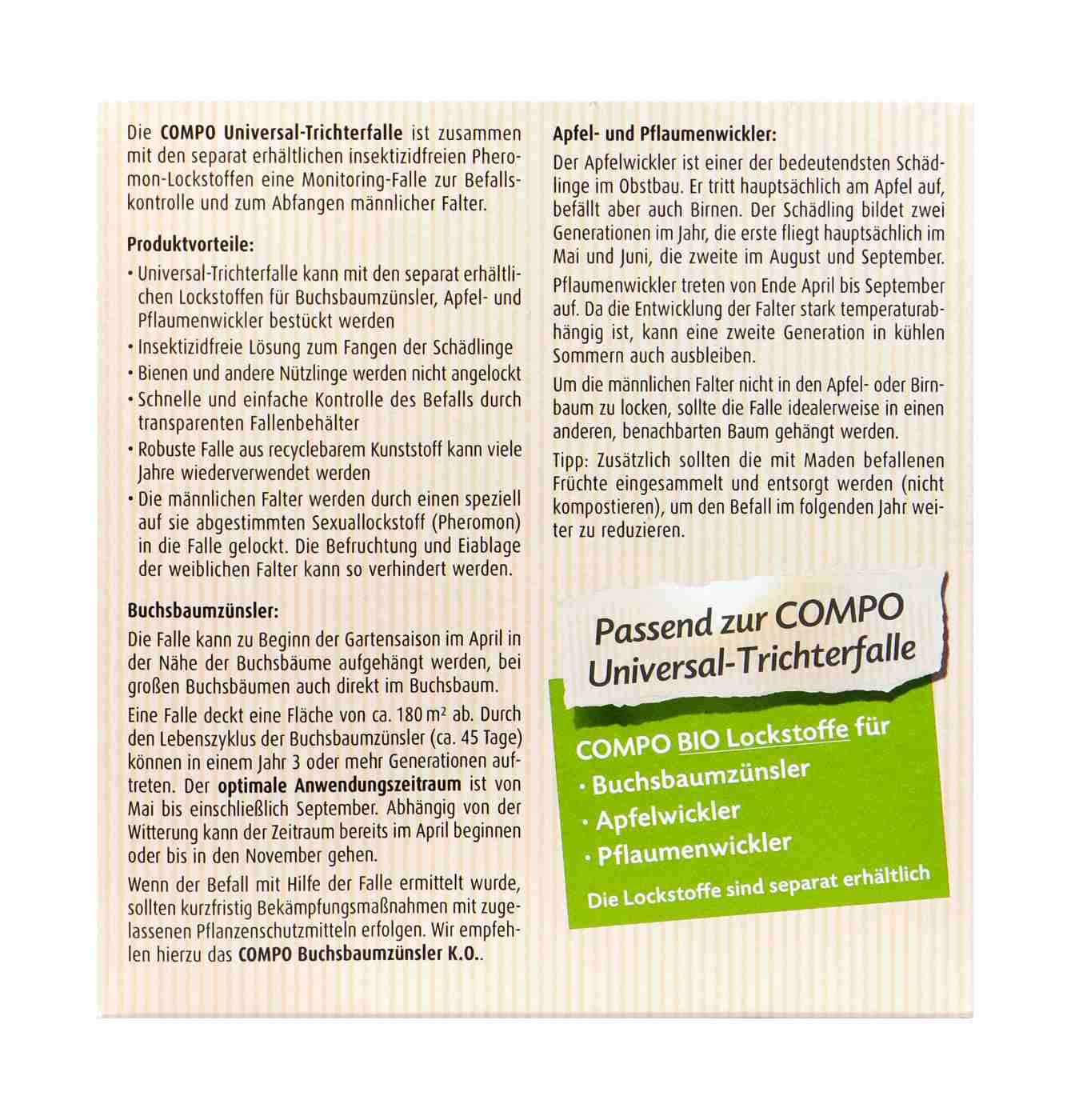 Compo Bio Universal Trichterfalle Compo Bio Universal Trichterfalle
