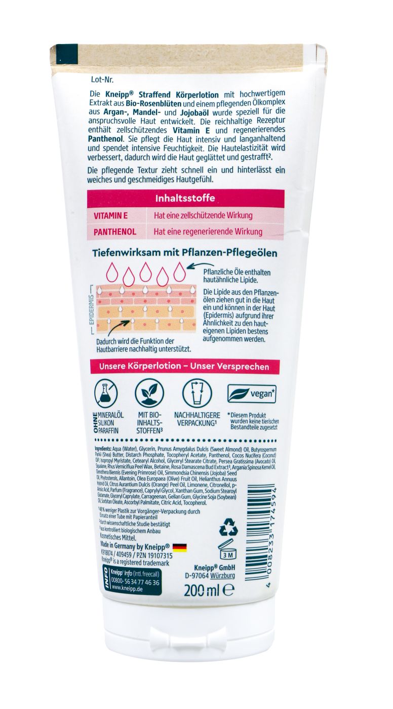 Kneipp Straffend Körperlotion Bio Rosenblüten - 200 ml Kneipp Straffend Körperlotion Bio Rosenblüten - 200 ml