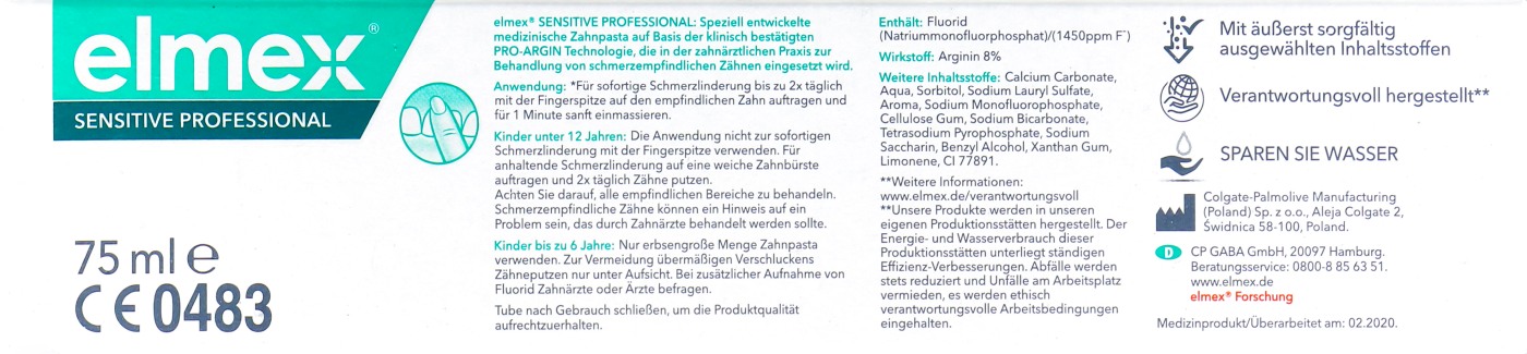 Elmex Zahnpasta Sensitive Professional - 75 ml Elmex Zahnpasta Sensitive Professional - 75 ml