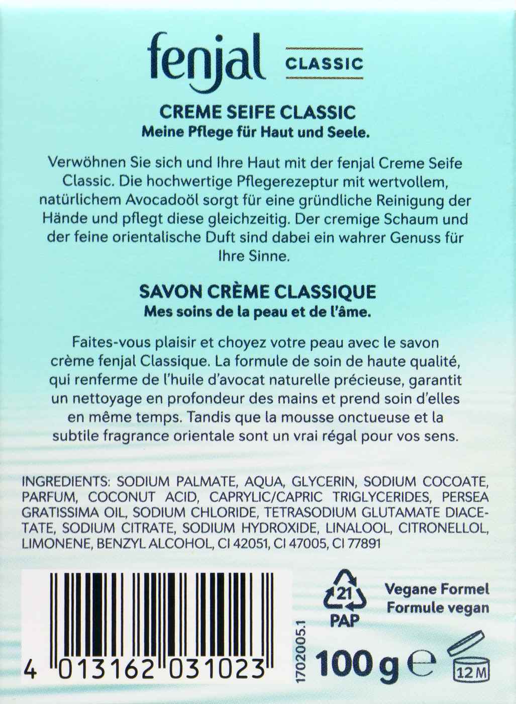 Fenjal Classic Creme Seife - 100 g Fenjal Classic Creme Seife - 100 g