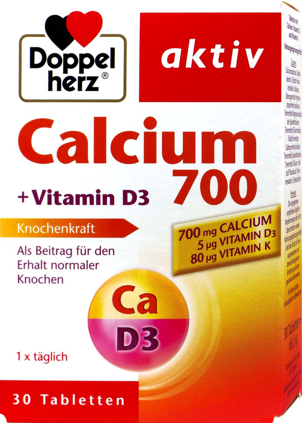 Doppelherz Calcium 700 + D3 - 30 Stück Doppelherz Calcium 700 + D3 - 30 Stück