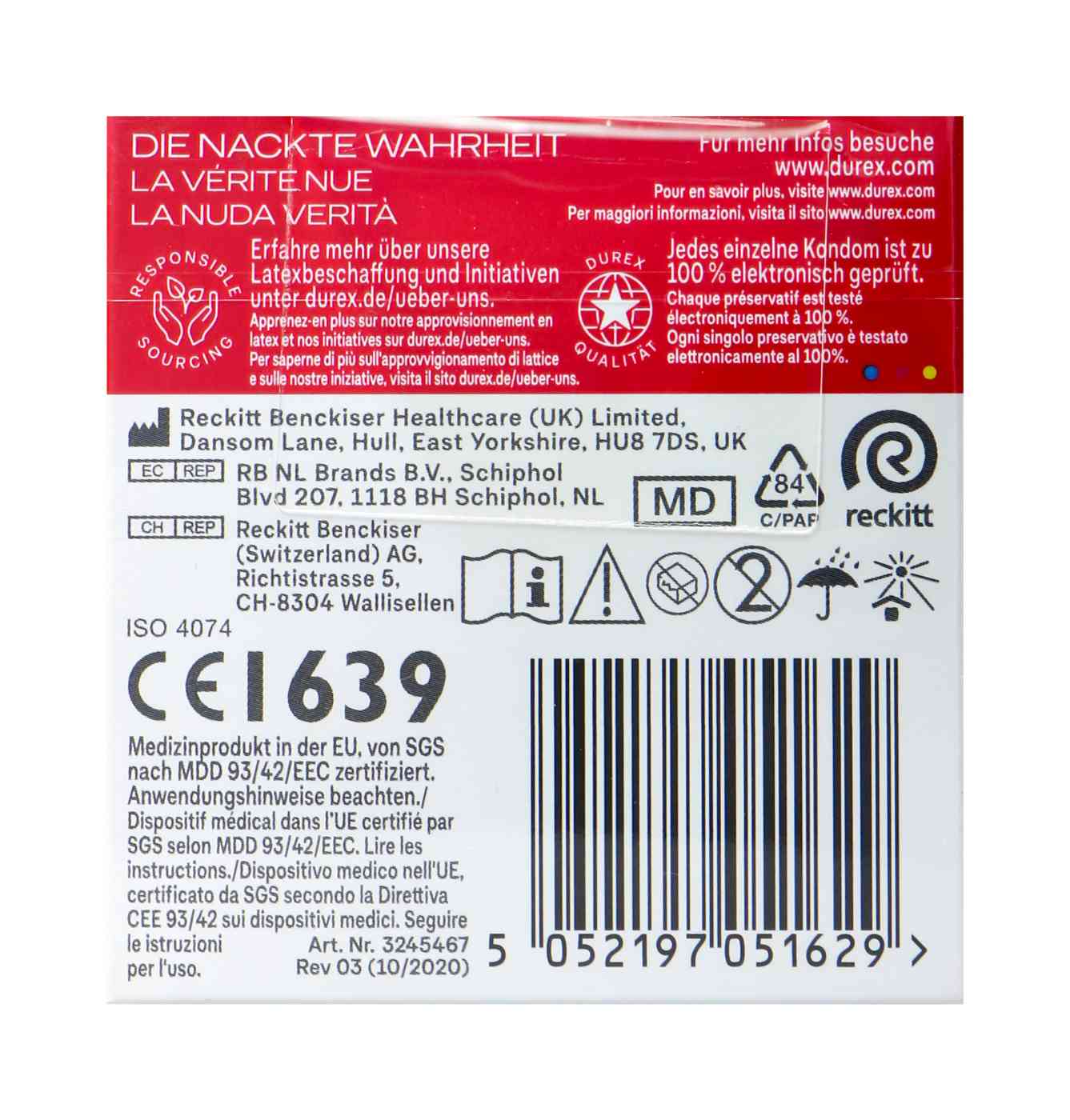 Durex Kondome Gefühlsecht - 3 Stück Durex Kondome Gefühlsecht - 3 Stück