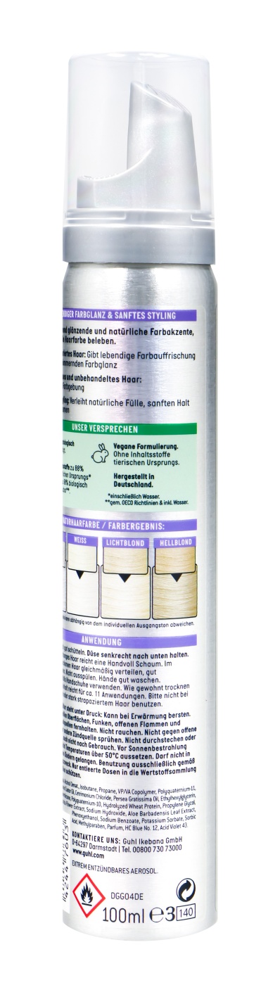 Guhl Schaum-Tönungsfestiger 98 Silberblond - 100 ml Guhl Schaum-Tönungsfestiger 98 Silberblond - 100 ml