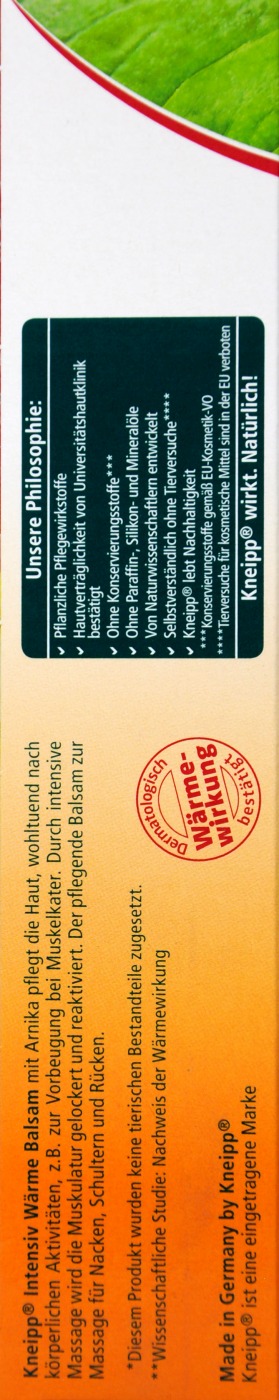 Kneipp Wärmebalsam mit Arnika - 100 g Kneipp Wärmebalsam mit Arnika - 100 g