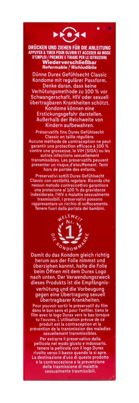 Durex Kondome Gefühlsecht Classic - 8 Stück Durex Kondome Gefühlsecht Classic - 8 Stück