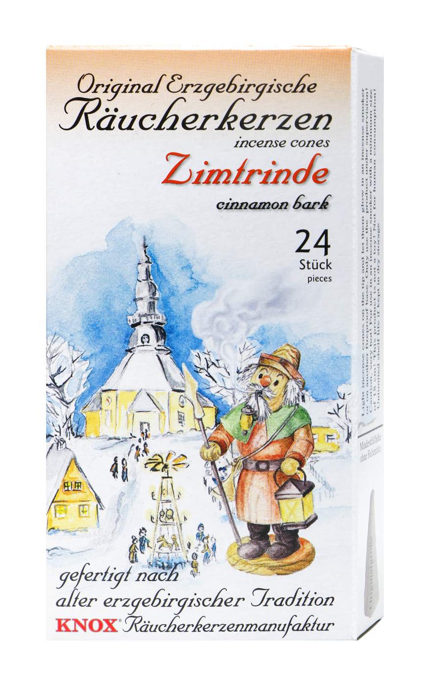 Knox Original Erzgebirgische Räucherkerzen Zimtrinde - 24 Stück Knox Original Erzgebirgische Räucherkerzen Zimtrinde - 24 Stück