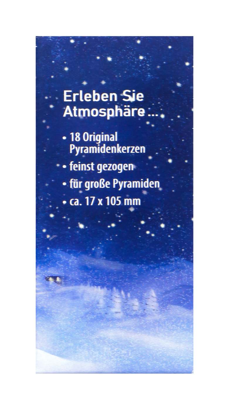 Pyramiden Kerzen groß 18 / 100 - Weiß - 18 Stück