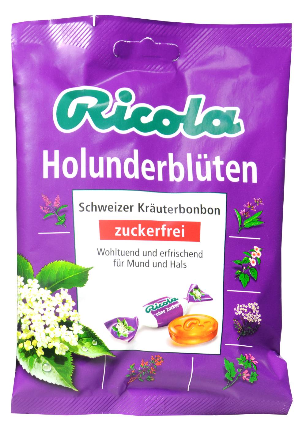 Ricola Holunderblüten Zuckerfrei - 75 g Ricola Holunderblüten Zuckerfrei - 75 g