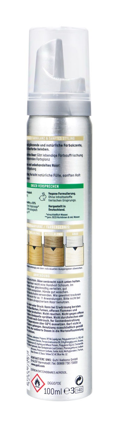 Guhl Schaum-Tönungsfestiger 82 Hell-Goldblond - 100 ml Guhl Schaum-Tönungsfestiger 82 Hell-Goldblond - 100 ml