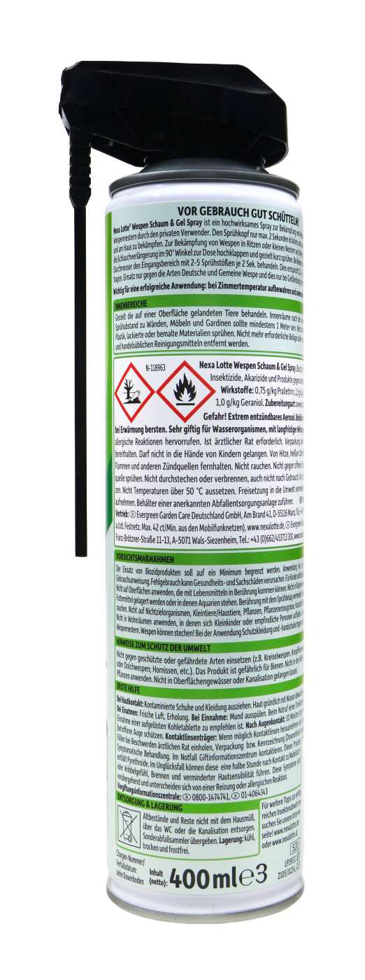 Nexa Lotte Wespen Schaum & Gel Spray - 0,4 l Nexa Lotte Wespen Schaum & Gel Spray - 0,4 l