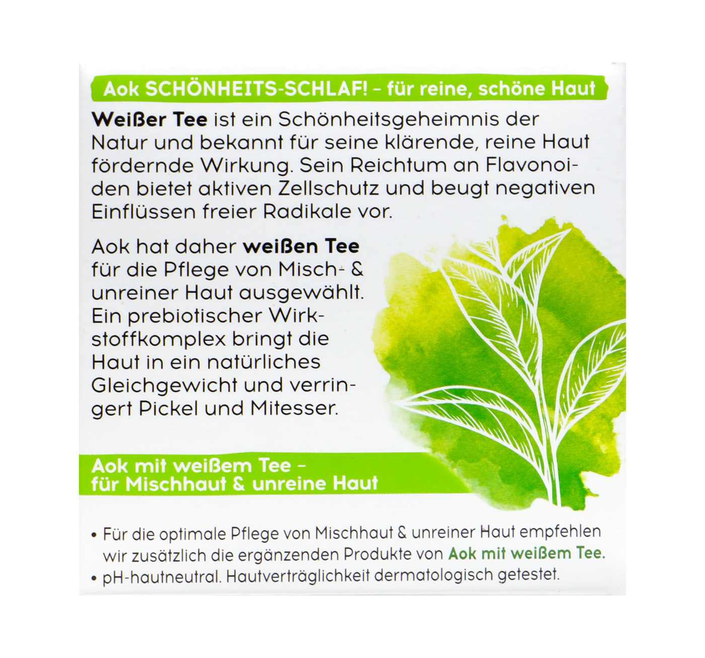 AOK Schönheits-Schlaf Nachtcreme mit weißem Tee - 50 ml AOK Schönheits-Schlaf Nachtcreme mit weißem Tee - 50 ml