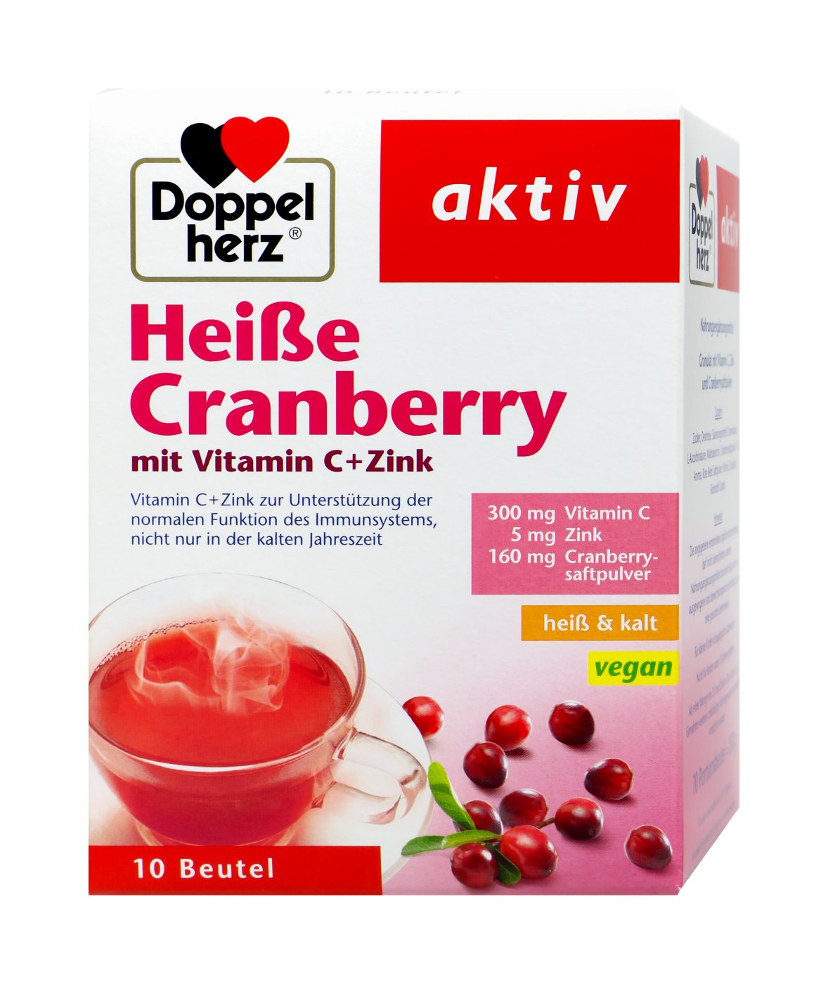 Doppelherz Heiße Cranberry mit Vitamin C + Zink - 10 Stück Doppelherz Heiße Cranberry mit Vitamin C + Zink - 10 Stück