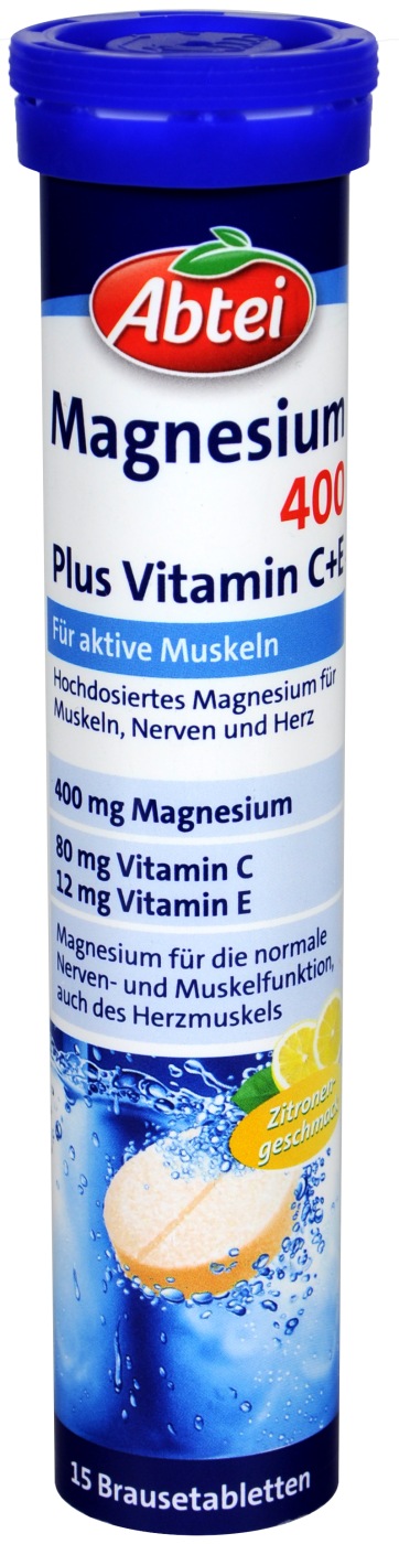 Abtei Magnesium 400 Plus Brause - 15 Stück Abtei Magnesium 400 Plus Brause - 15 Stück