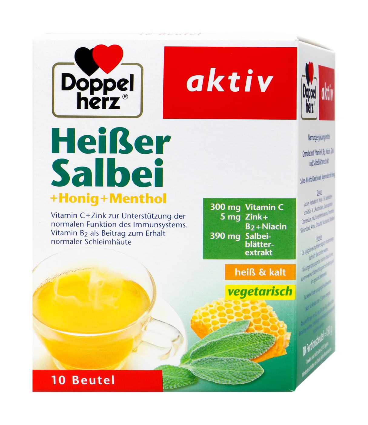 Doppelherz Heißer Salbei + Honig + Menthol - 10 Stück Doppelherz Heißer Salbei + Honig + Menthol - 10 Stück