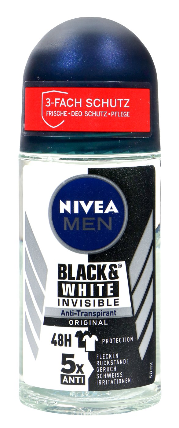 Nivea Men Roll-On Black & White Invisible - 50 ml Nivea Men Roll-On Black & White Invisible - 50 ml