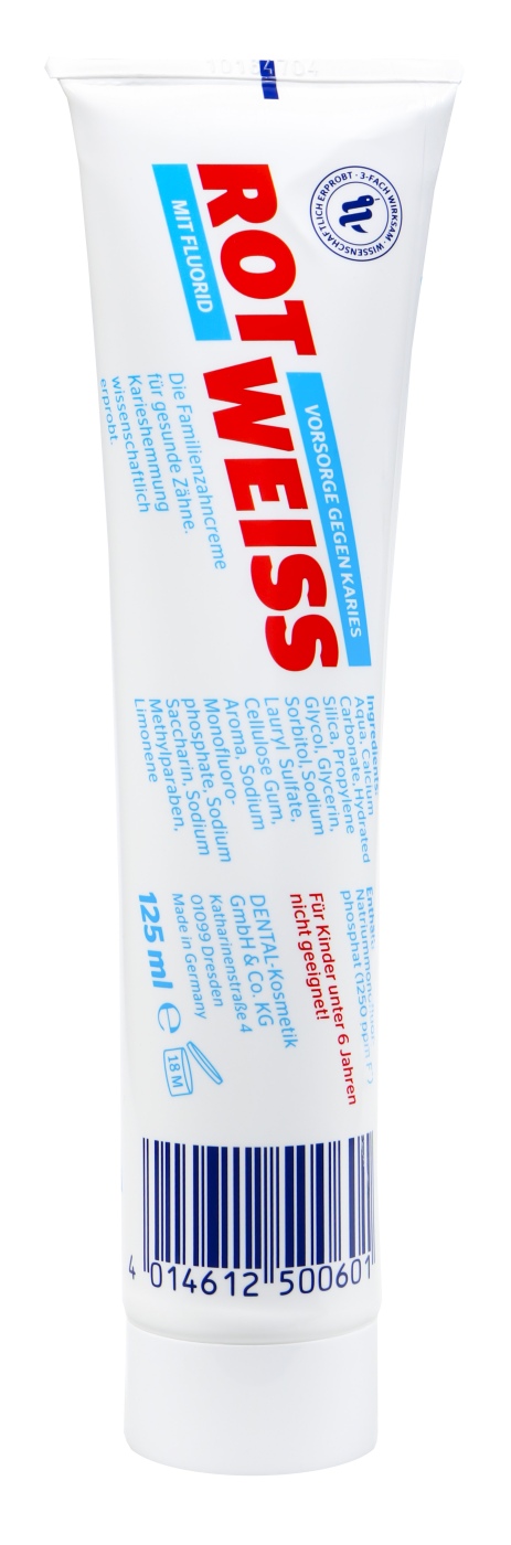 Rot-Weiss Zahncreme - 125 ml Rot-Weiss Zahncreme - 125 ml