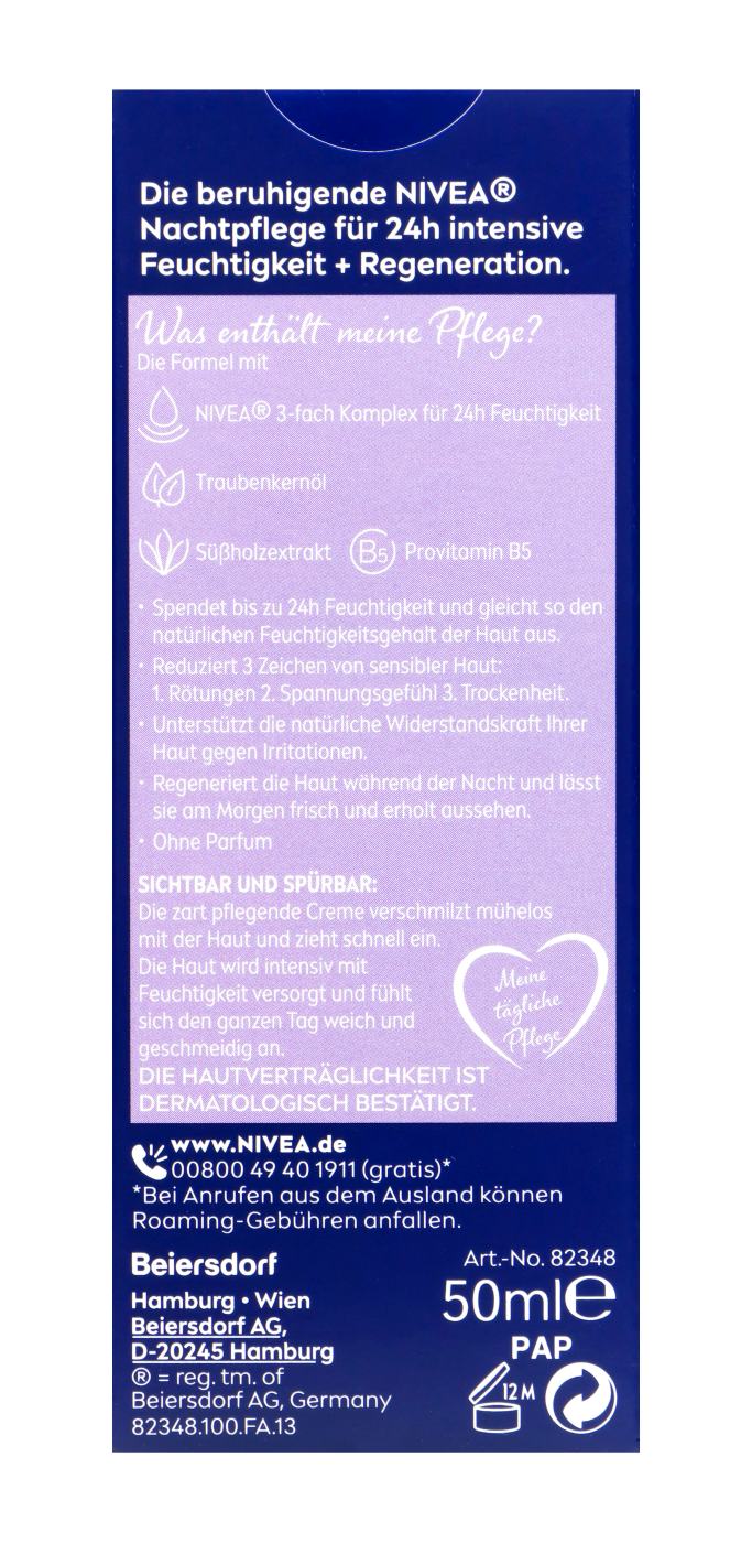 Nivea Visage Sensitive Nachtpflege - 50 ml Nivea Visage Sensitive Nachtpflege - 50 ml