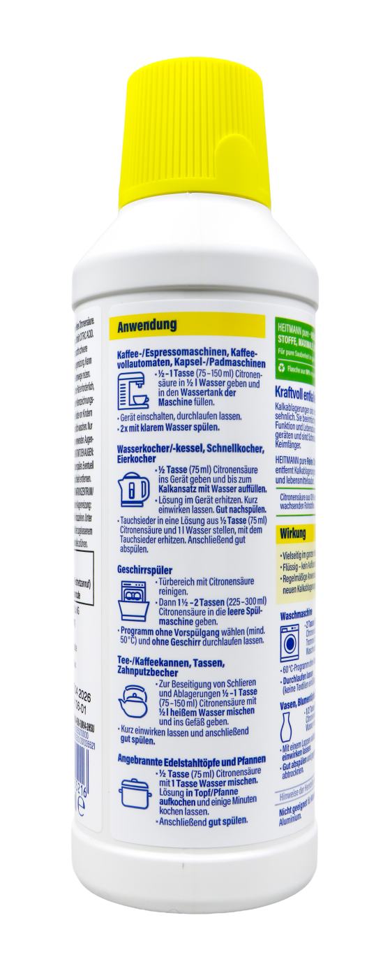 Heitmann Pure Reine Citronensäure gegen Kalk Spray - 500 ml