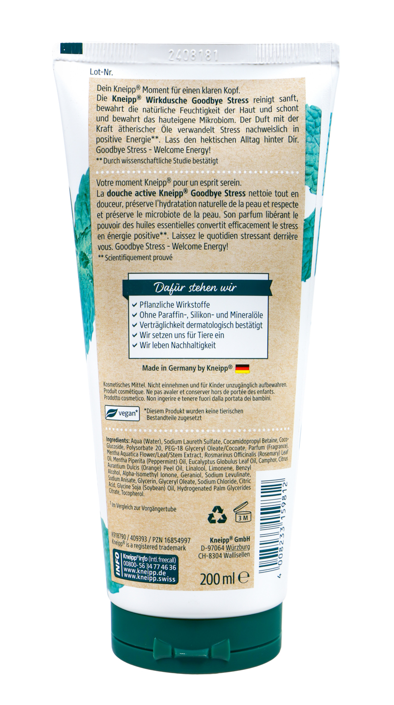 Kneipp Wirkdusche Goodbye Stress - 200 ml Kneipp Wirkdusche Goodbye Stress - 200 ml