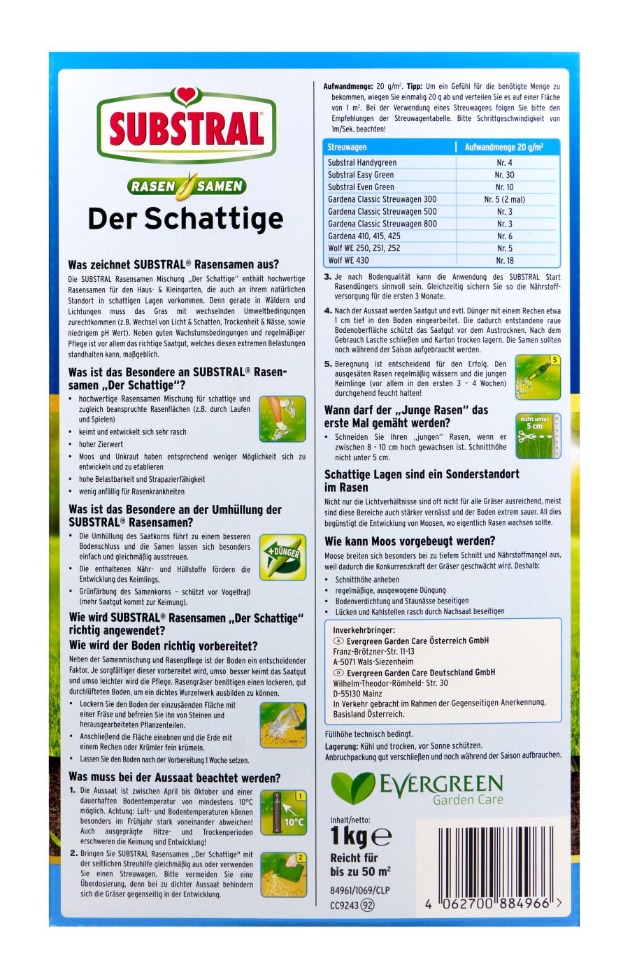Substral Rasensamen Der Schattige für 50 qm - 1,0 kg Substral Rasensamen Der Schattige für 50 qm - 1,0 kg